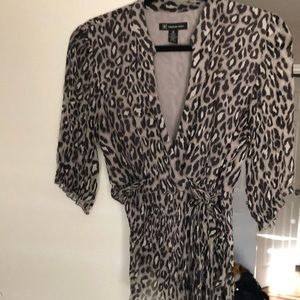 INC snow leopard print blouse!